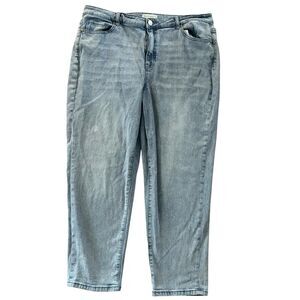 Eloquii Denim Relaxed Fit Straight Leg Jeans Sz 18